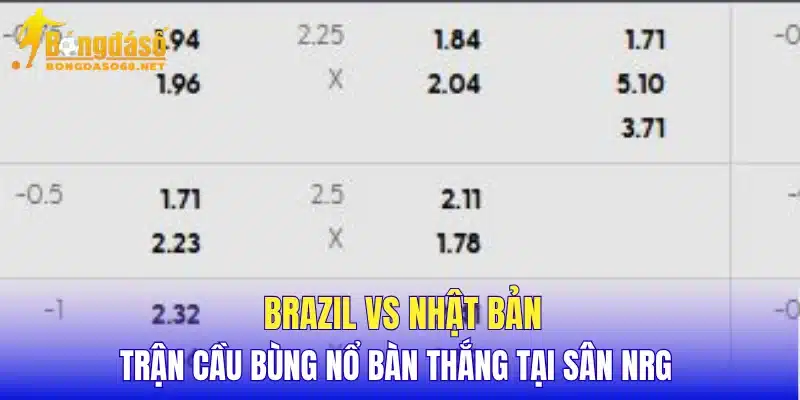 Brazil vs Nhật Bản trận cầu bùng nổ bàn thắng tại sân NRG 