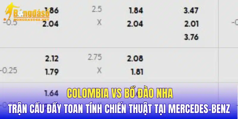 Colombia vs Bồ Đào Nha trận cầu đầy toan tính chiến thuật tại Mercedes-Benz 